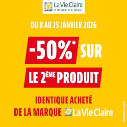 Opération 2è produit La Vie Claire à -50% - Janvier 2026